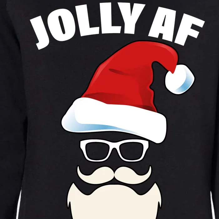 Jolly Af Hipster Santa Womens California Wash Sweatshirt