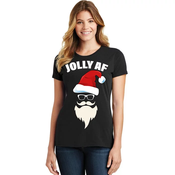 Jolly Af Hipster Santa Women's T-Shirt