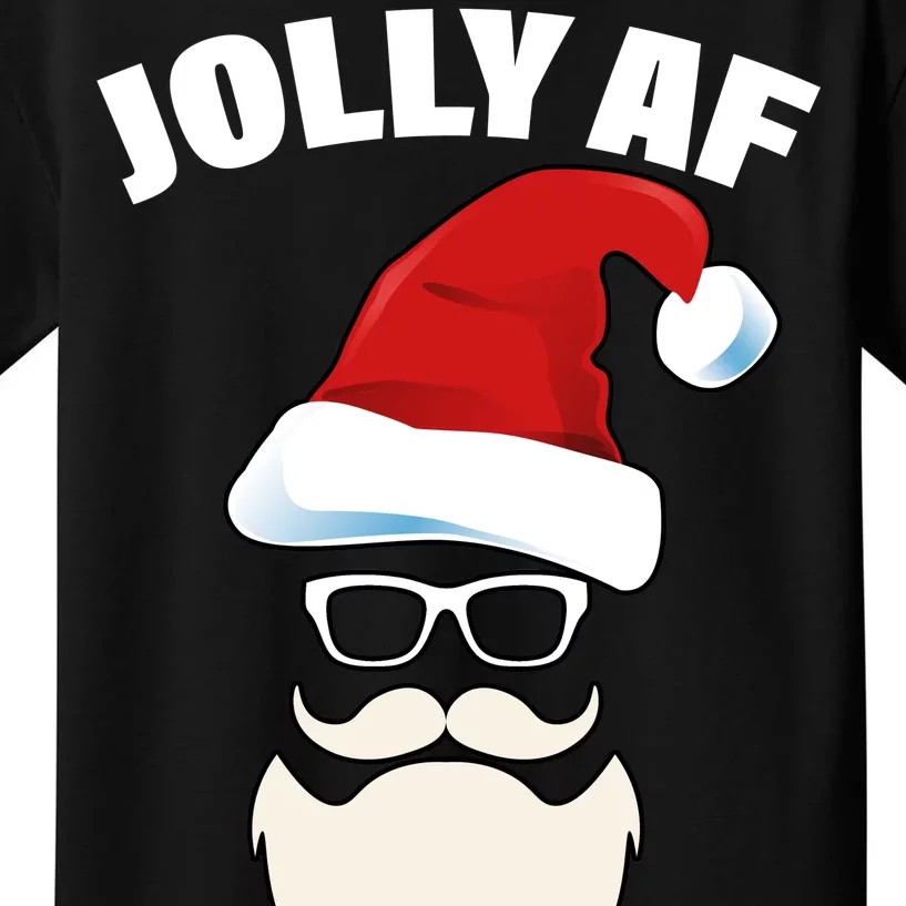 Jolly Af Hipster Santa Kids T-Shirt