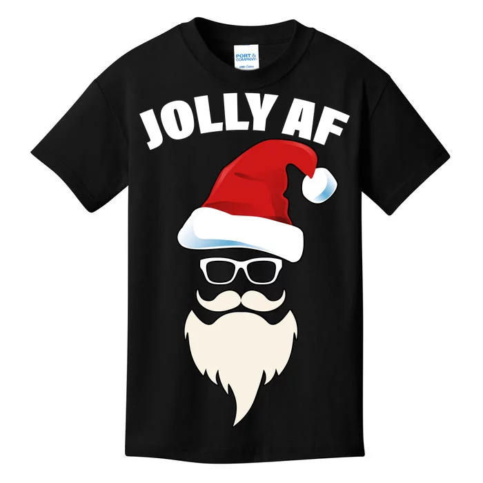 Jolly Af Hipster Santa Kids T-Shirt