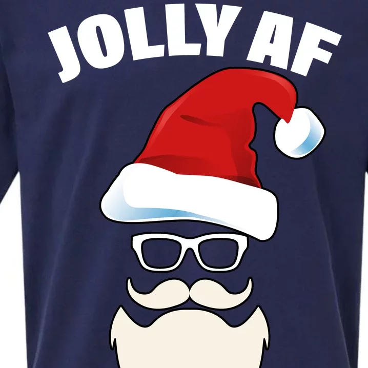 Jolly Af Hipster Santa Sueded Cloud Jersey T-Shirt