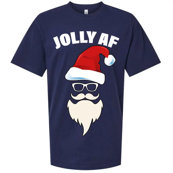 Jolly Af Hipster Santa Sueded Cloud Jersey T-Shirt