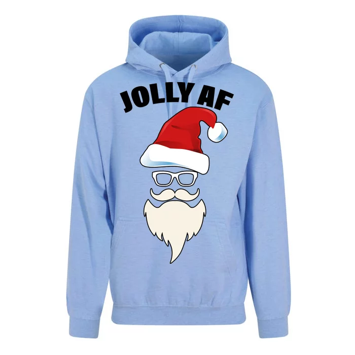 Jolly Af Hipster Santa Unisex Surf Hoodie