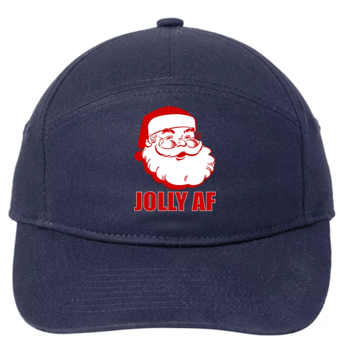 Jolly AF Santa Christmas 7-Panel Snapback Hat