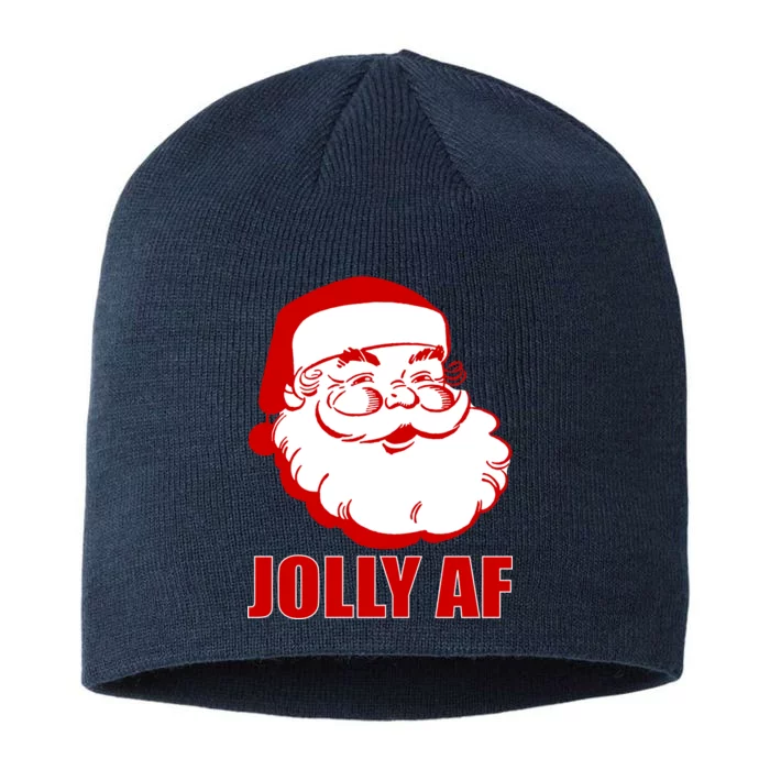 Jolly AF Santa Christmas 8 1/2in Sustainable Knit Beanie