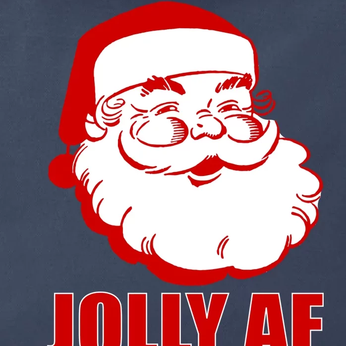 Jolly AF Santa Christmas Zip Tote Bag