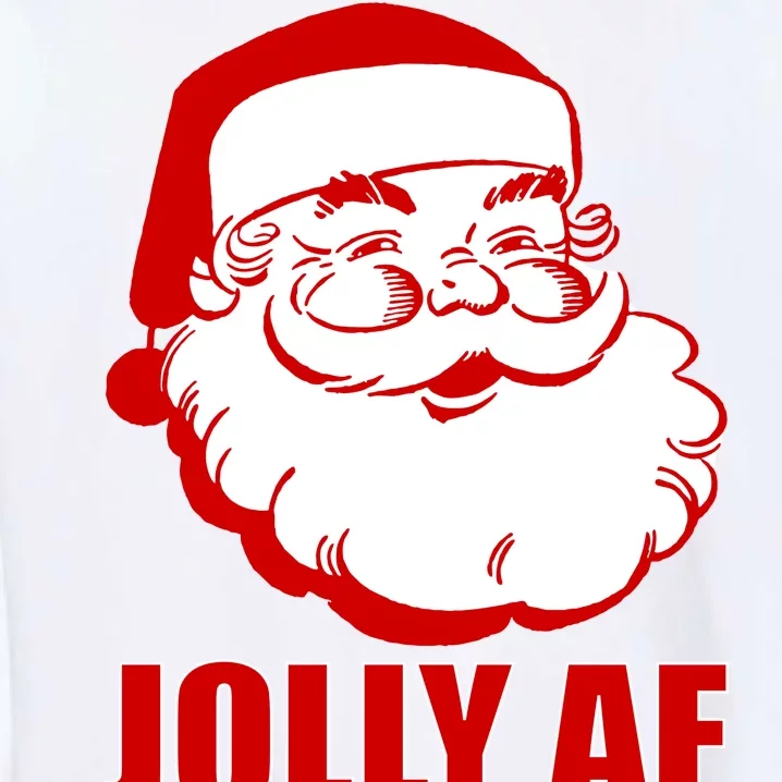 Jolly AF Santa Christmas Garment-Dyed Sweatshirt