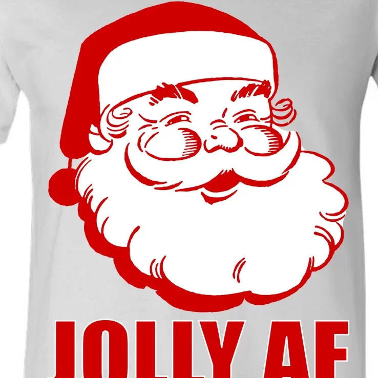 Jolly AF Santa Christmas V-Neck T-Shirt