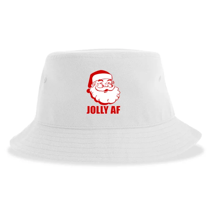 Jolly AF Santa Christmas Sustainable Bucket Hat