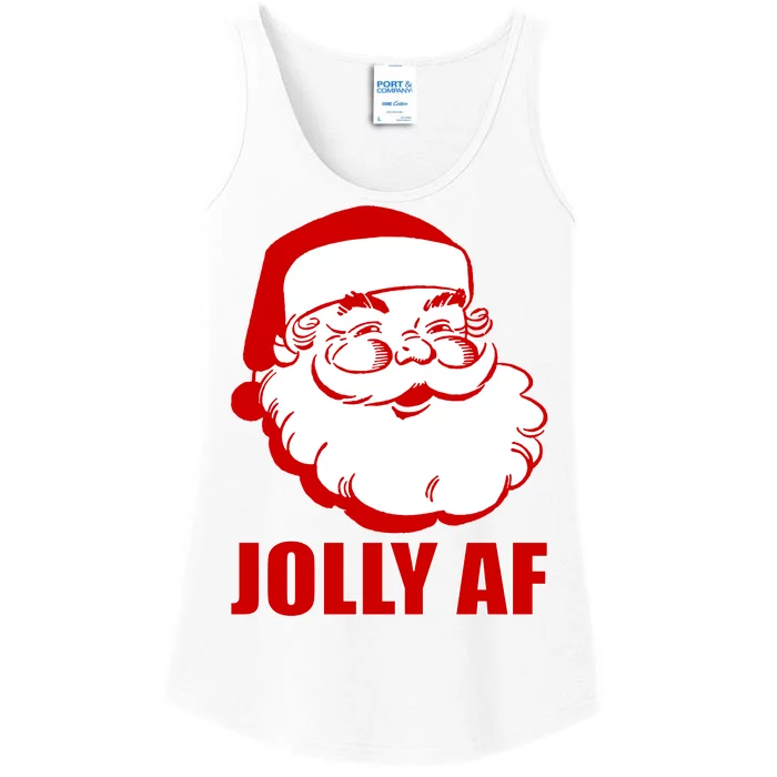 Jolly AF Santa Christmas Ladies Essential Tank