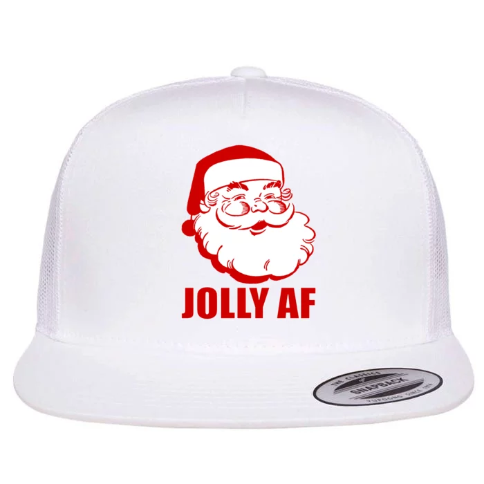 Jolly AF Santa Christmas Flat Bill Trucker Hat