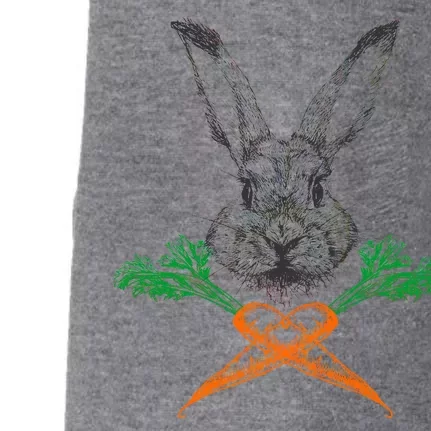 Jolly Roger Easter Bunny Crossbone Carrots Rabbit Doggie 3-End Fleece Hoodie