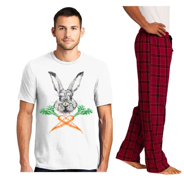 Jolly Roger Easter Bunny Crossbone Carrots Rabbit Pajama Set