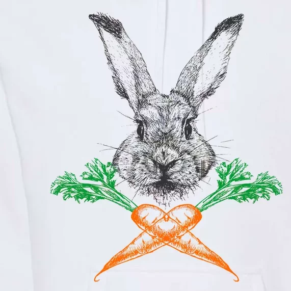 Jolly Roger Easter Bunny Crossbone Carrots Rabbit Premium Hoodie