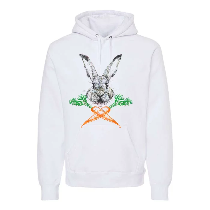 Jolly Roger Easter Bunny Crossbone Carrots Rabbit Premium Hoodie