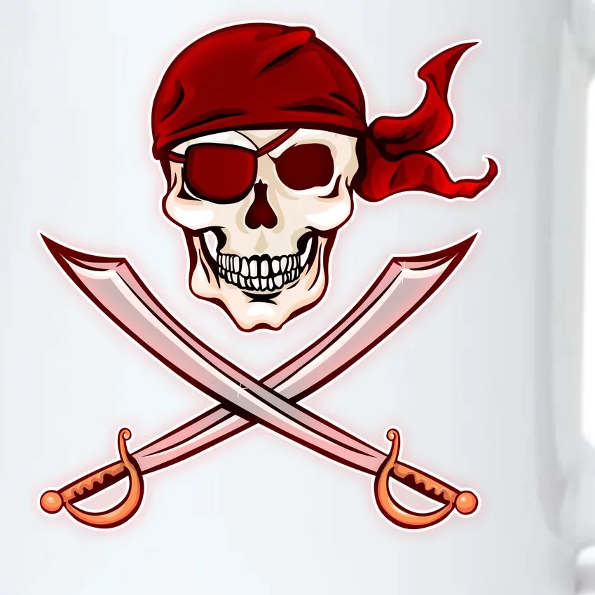 Jolly Roger Pirate Skull Flag Logo Black Color Changing Mug