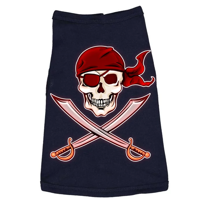 Jolly Roger Pirate Skull Flag Logo Doggie Tank