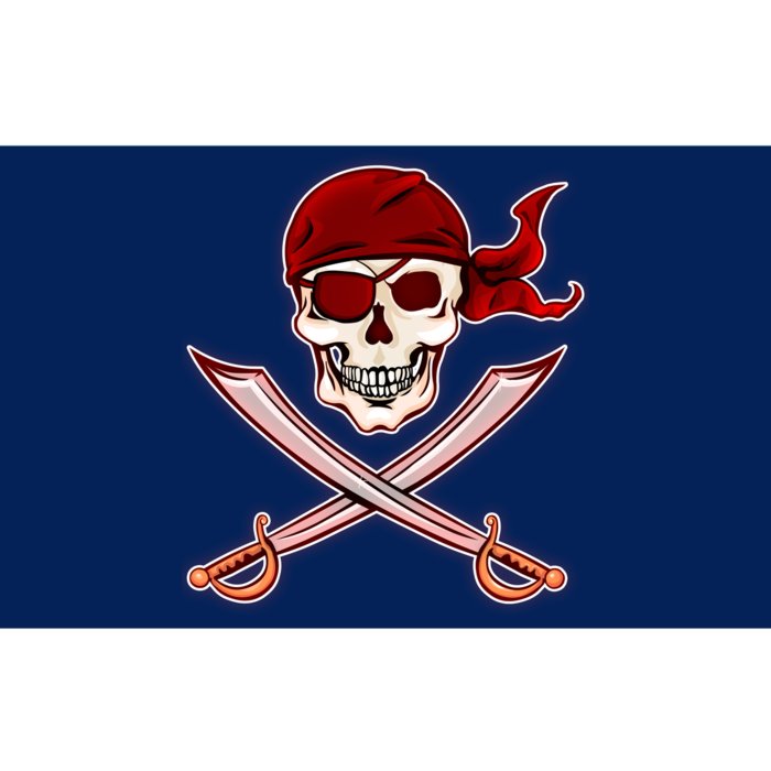 Jolly Roger Pirate Skull Flag Logo Bumper Sticker