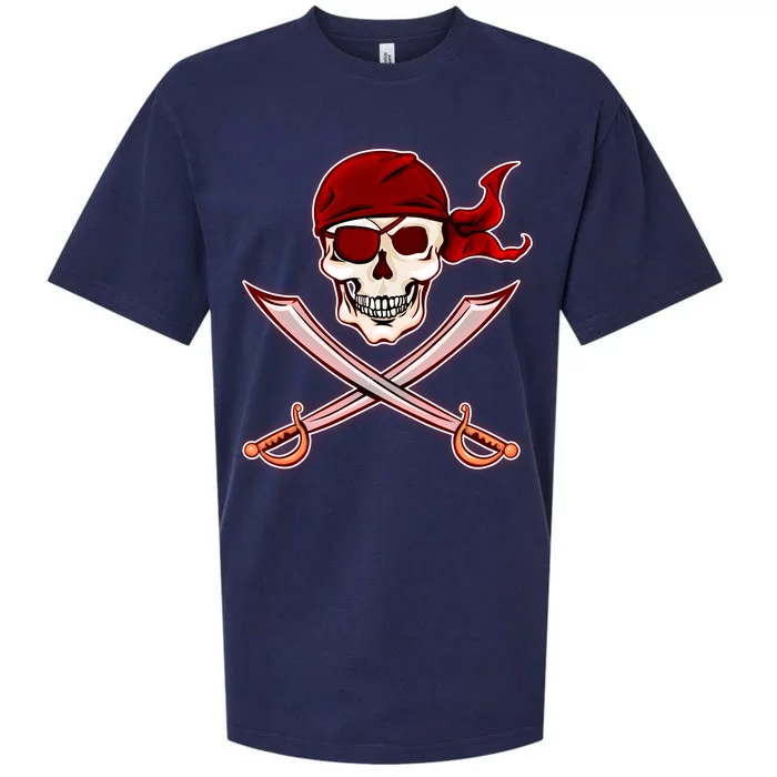 Jolly Roger Pirate Skull Flag Logo Sueded Cloud Jersey T-Shirt