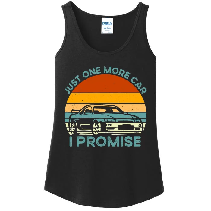 Just One More Car I Promise Funny Retro Vintage Car Lover Ladies Essential Tank