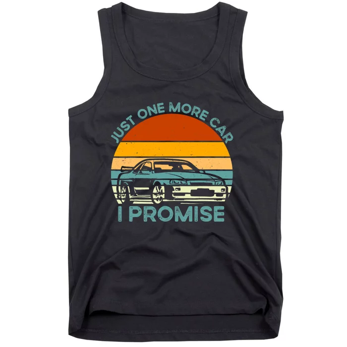 Just One More Car I Promise Funny Retro Vintage Car Lover Tank Top