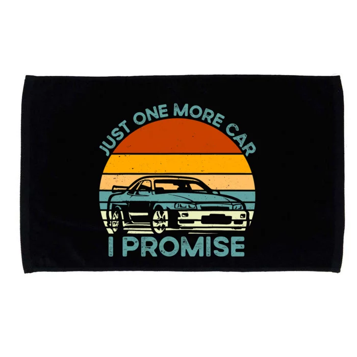 Just One More Car I Promise Funny Retro Vintage Car Lover Microfiber Hand Towel