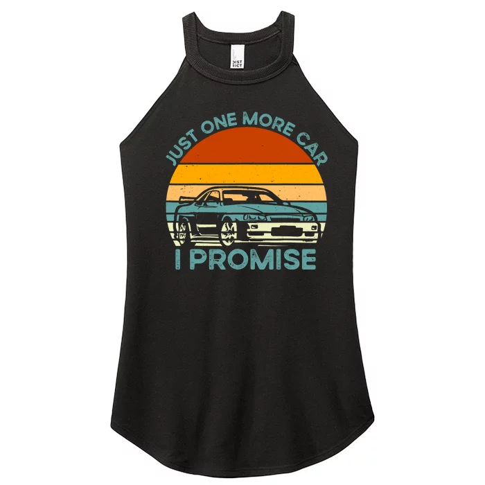 Just One More Car I Promise Funny Retro Vintage Car Lover Women’s Perfect Tri Rocker Tank