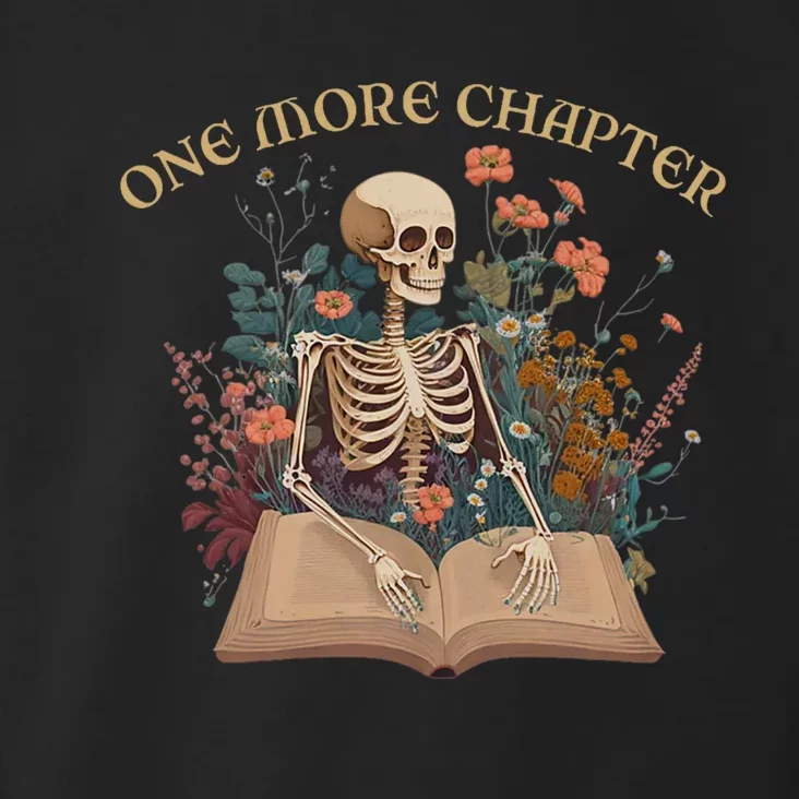 Just One More Chapter Skeleton Reading Book Lover Bookish Toddler Hoodie