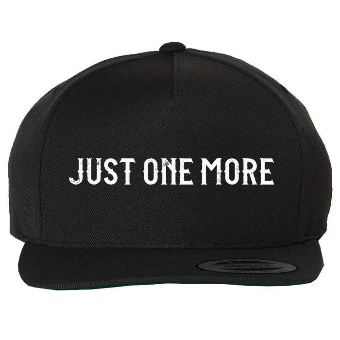 Just One More Drink Beer Drinkers Bourbon Whiskey Funny Wool Snapback Cap