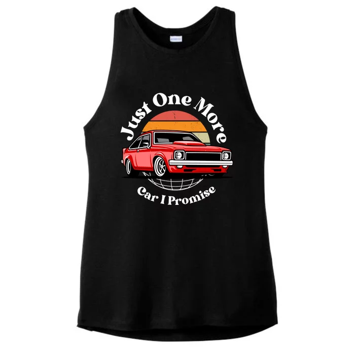 Just One More Car I Promise Ladies Tri-Blend Wicking Tank