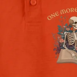 Just One More Chapter Skeleton Reading Book Lover Bookish Gift Dry Zone Grid Performance Polo