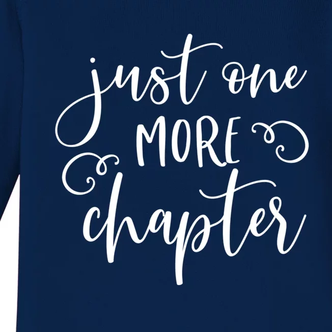 Just One More Chapter Gift Book Club Reading Lover Librarian Gift Baby Long Sleeve Bodysuit