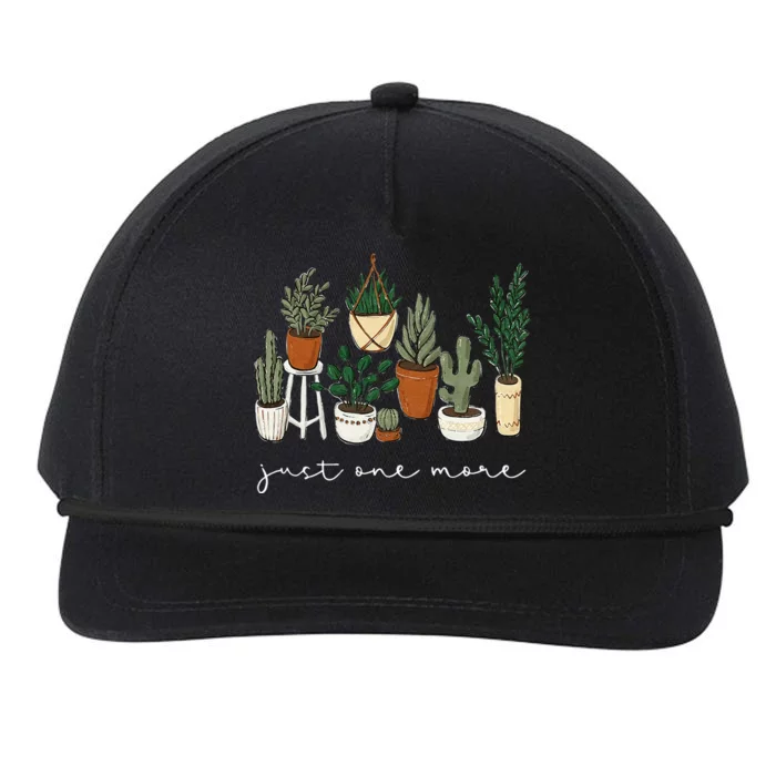 Just One More Plant Gardening Funny Plant Lady Lover Snapback Five-Panel Rope Hat