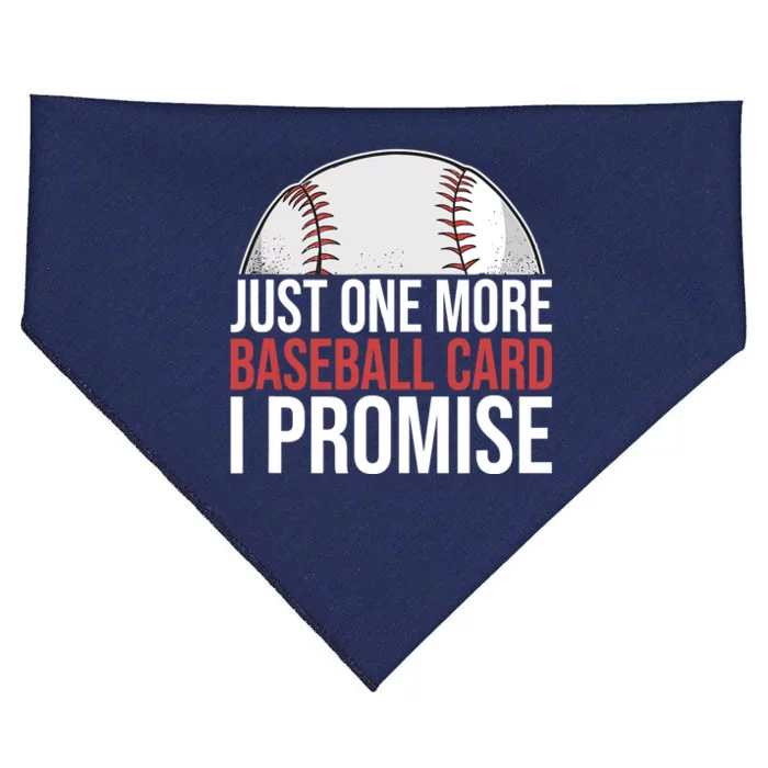 Just One More Baseball Card I Promise For Baseball Fan USA-Made Doggie Bandana