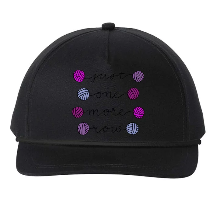 Just One More Row Great Gift Snapback Five-Panel Rope Hat