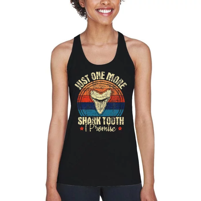 Just One More Shark Tooth I Promise Retro Fossil Women's Racerback Tank