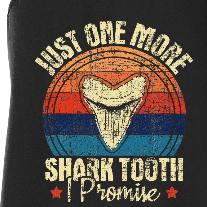 Just One More Shark Tooth I Promise Retro Fossil Women's Racerback Tank