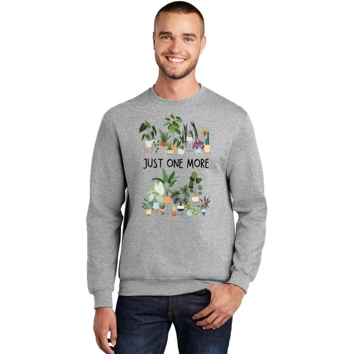 Just One More Plant Lady Mom Indoor Flower Floral Cactus Tall Sweatshirt