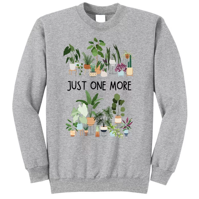 Just One More Plant Lady Mom Indoor Flower Floral Cactus Tall Sweatshirt