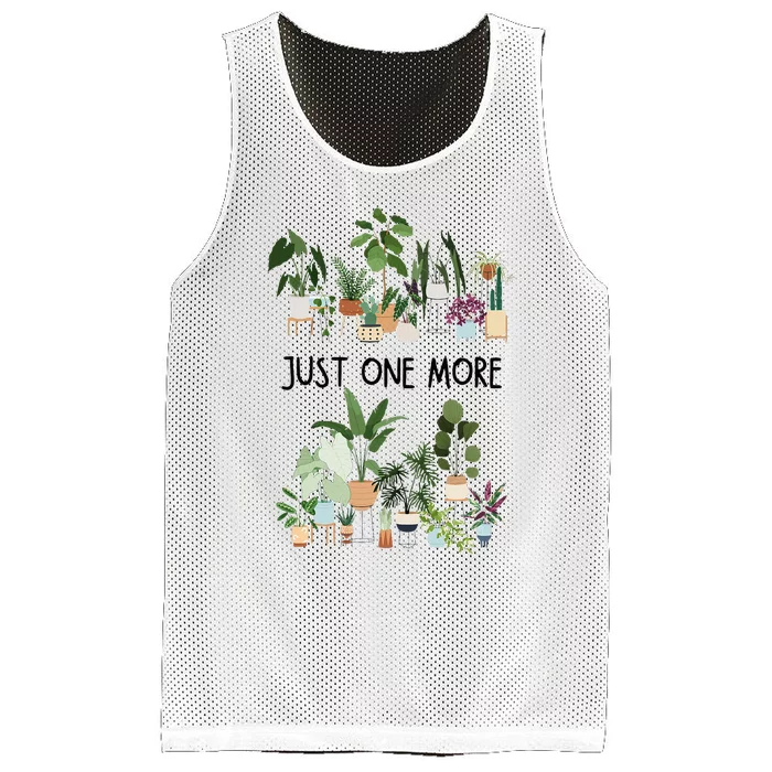 Just One More Plant Lady Mom Indoor Flower Floral Cactus Mesh Reversible Basketball Jersey Tank