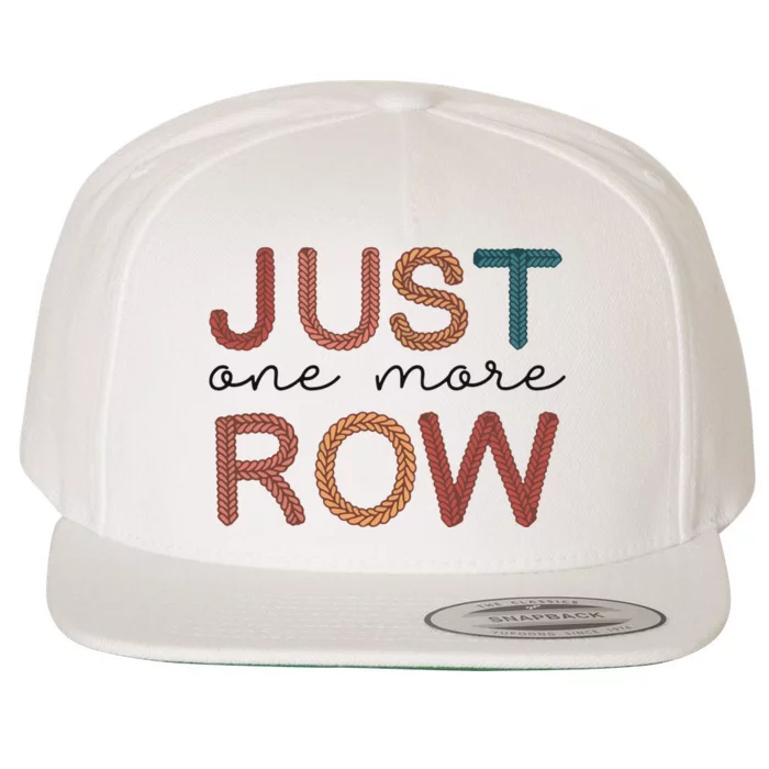 Just One More Row Yarn Wool Snapback Cap