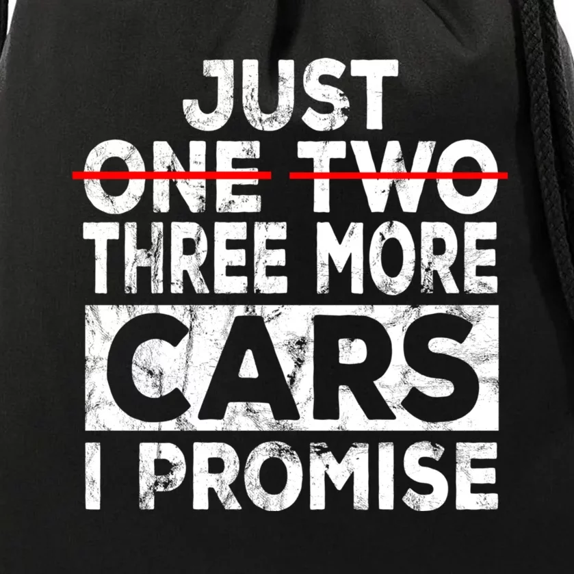 Just One More Car I Promise Mechanic Gift Car Lover Garage Drawstring Bag