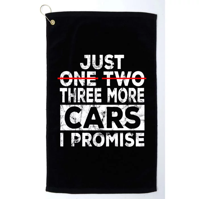 Just One More Car I Promise Mechanic Gift Car Lover Garage Platinum Collection Golf Towel