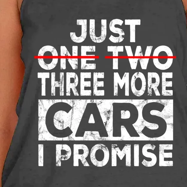 Just One More Car I Promise Mechanic Gift Car Lover Garage Women's Knotted Racerback Tank