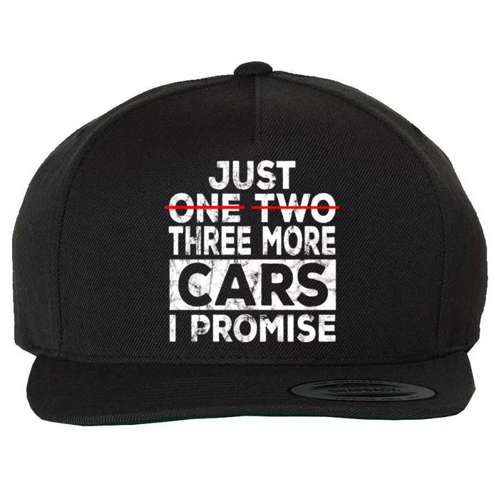 Just One More Car I Promise Mechanic Gift Car Lover Garage Wool Snapback Cap