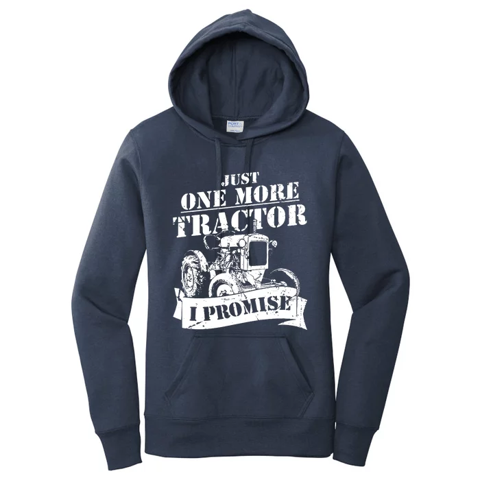 Just One More Tractor Funny Farmer Women's Pullover Hoodie