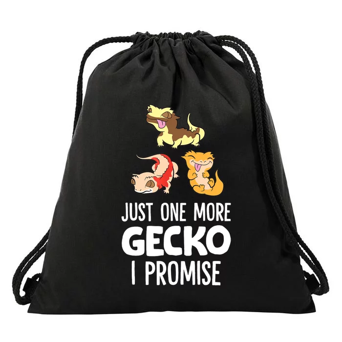 Just One More Crested Gecko I Promise Crested Gecko Owner Drawstring Bag