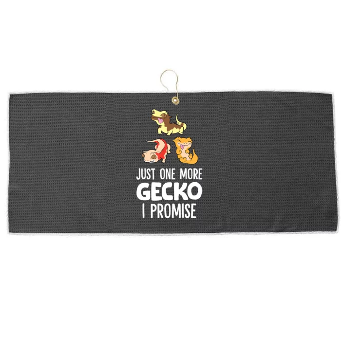 Just One More Crested Gecko I Promise Crested Gecko Owner Large Microfiber Waffle Golf Towel