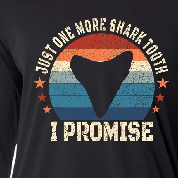 Just One More Shark Th I Promise Fossil Hunter Cooling Performance Long Sleeve Crew