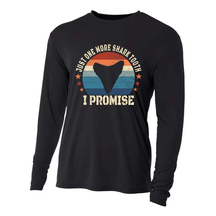 Just One More Shark Th I Promise Fossil Hunter Cooling Performance Long Sleeve Crew